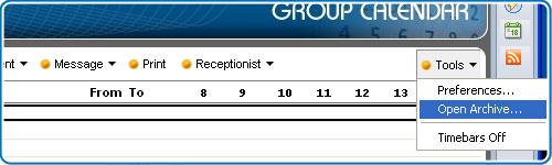 Archiving calendar entries